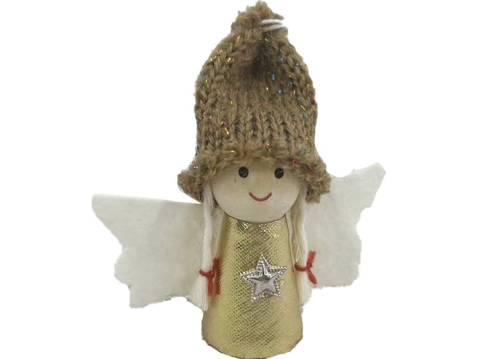 Mfp Weihnachtsengel Anhänger Gold 7 Cm