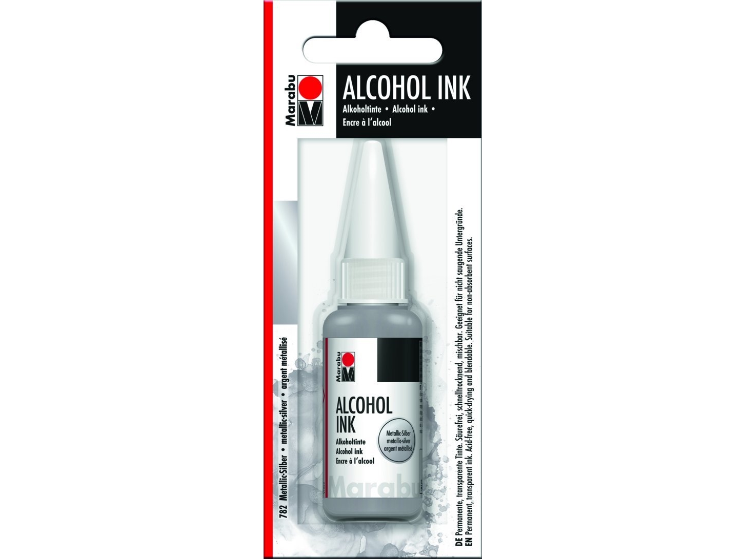 Alcohol Ink 20ml, metallic-silver 782 | Skrivredskap - Special Skrivredskap - Konstnärsprodukter | GameStuff