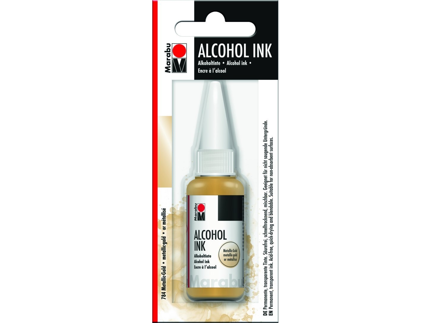 Alcohol Ink 20ml, metallic-gold 784 | Skrivredskap - Special Skrivredskap - Konstnärsprodukter | GameStuff