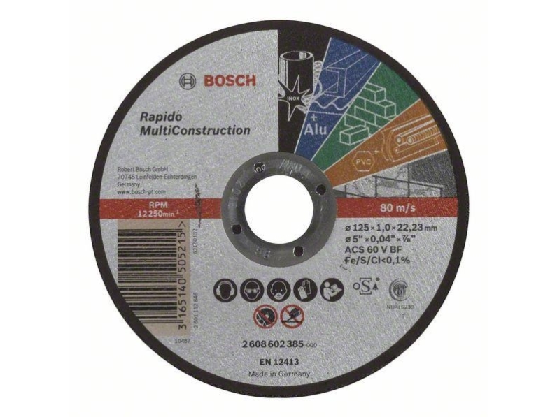 Bosch 2 608 602 385, 12,5 Cm, Mehrfarbig, 1 Mm, 1 Stück(E)