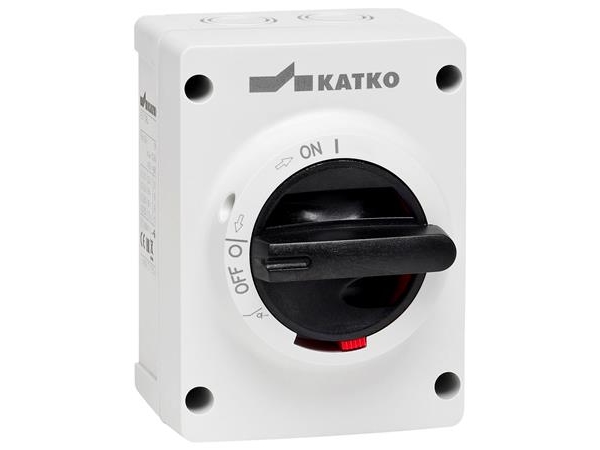 Katko KEM 416M2ABS - Sikkerhedsafbryder, 4-polet. 16 A, Grå/Sort, ABS | EL Artiklar - Elcentral - Relä og kontaktor | GameStuff