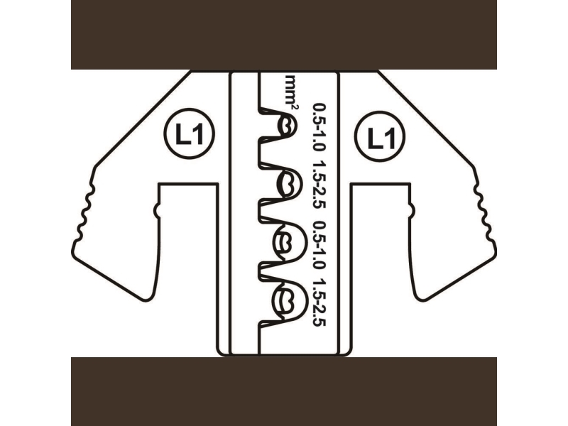TOOLCRAFT TO-9627219 Puristusliitin JPT-kosketin, MCP-lattakosketin 0,5-2,5 mm²