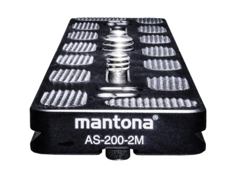 Mantona 21466, Stativkopfplatte, Schwarz, Aluminium, 1 Stück(E), 38 Mm, 10 Mm