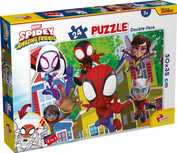 Double Sided Floor Puzzle 24el Marvel Spidey This Team! Lisciani 99665