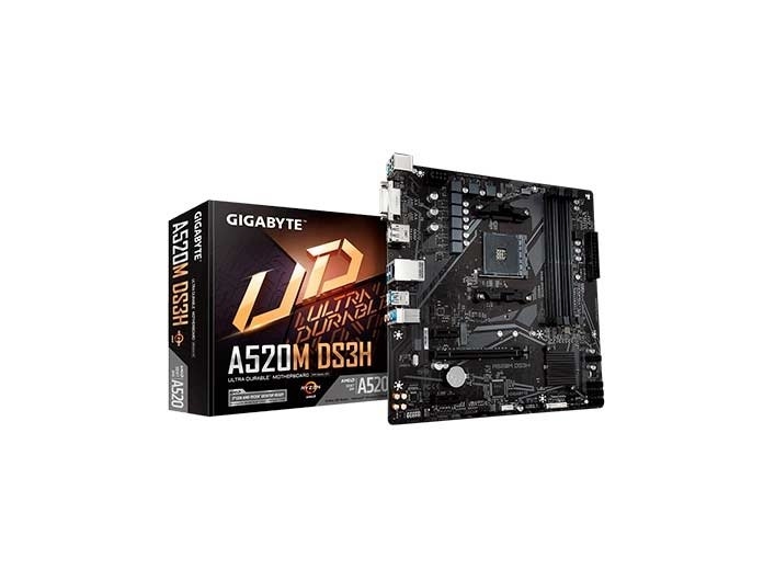 Gigabyte A520m Ds3h V2, Amd, Stik Am4, Amd Ryzen 3000 Serie, Amd Ryzen Threadripper 3000 Serie, Amd Ryzen Threadripper Pro 3000 Wx-Serie, Stik Am4, 1