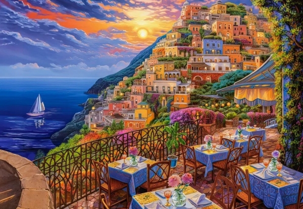 Smarton Puzzle 1500 Teile Romantischer Abend In Positano Italien