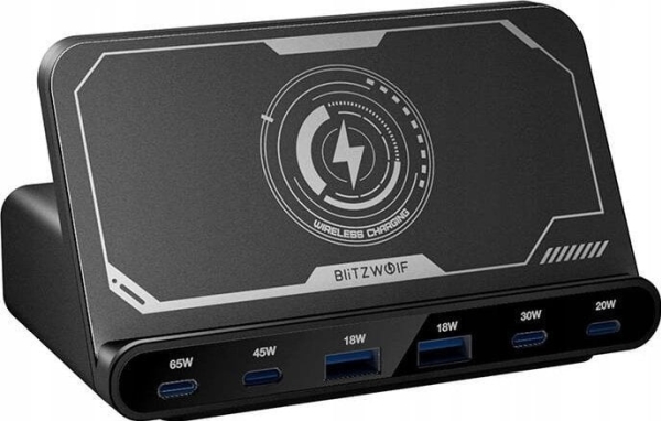 Blitzwolf Ladegerät Bw-S27 160W, 2Xusb-A, 4Xusb-C, 15W (Schwarz)