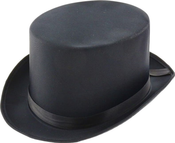 GoDan cylinderhat i sort velour - 1 stk universal