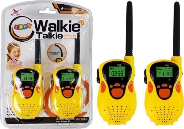 LeanToys Walkie Talkie Kortvågsradio 100m räckvidd Gul för barn | Tele & GPS - Hobbyradio - Walkie talkie | GameStuff