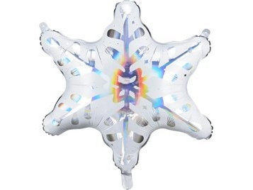 Partydeco Snowflake Folienballon, 64X66 Cm, Holographisch Einheitsgröße