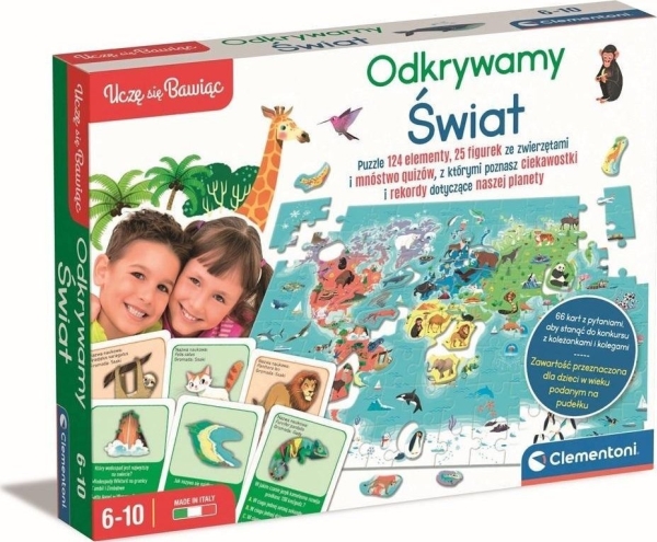 Clementoni 124 Elizable Puzzles, Die Die Welt Erforschen Clm Box