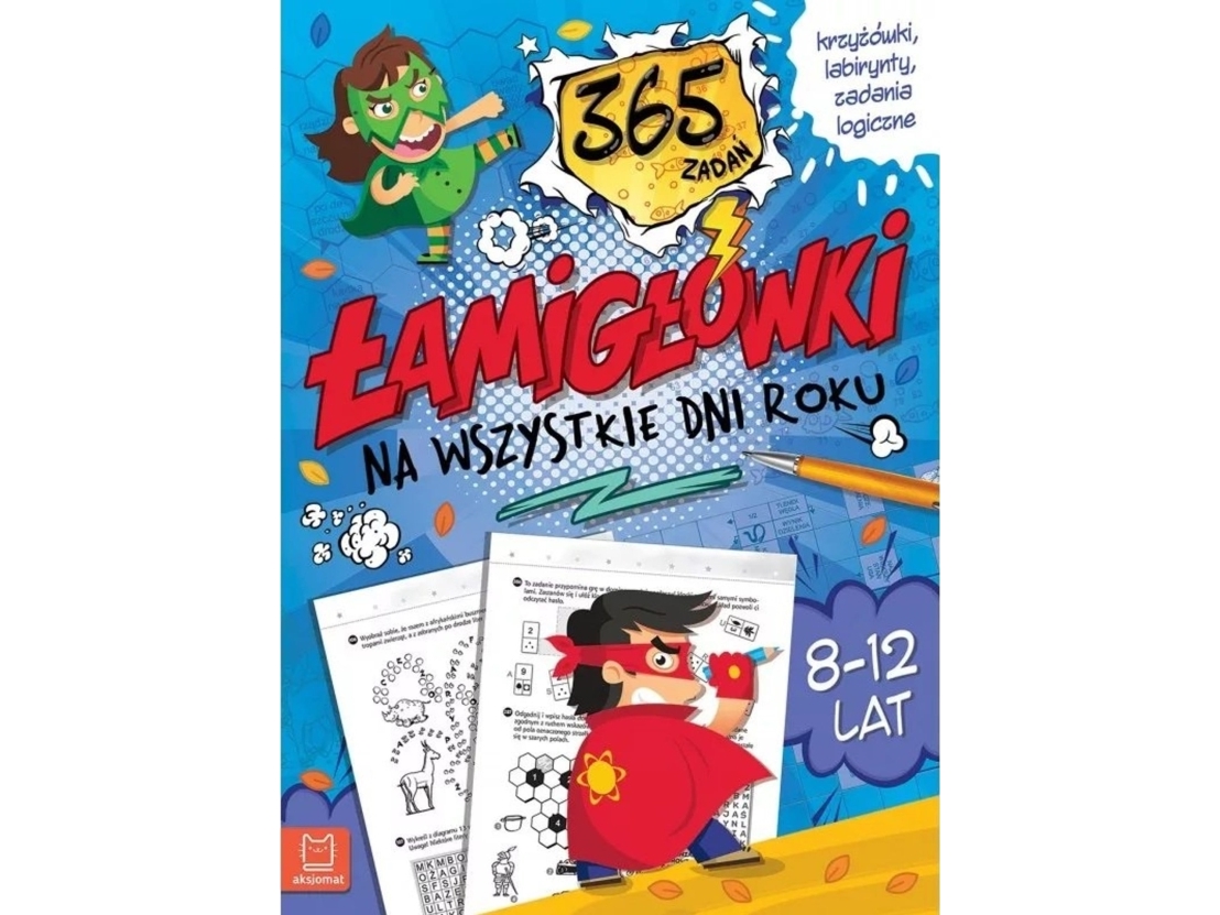 Aksjomat Lamiglówki 365 uppgifter 8-12 år | Leksaker - Spel - Quizbrädspel | GameStuff