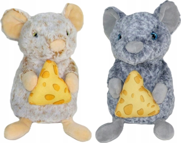 Plush Mouse 20Cm Sitting With Cheese Sa