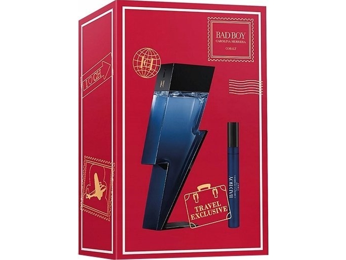 Set Carolina Herrera Bad Boy Cobalt Edp Spray 100ml Edp Spray 10ml
