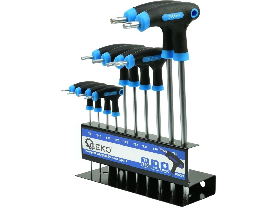 Geko Satz Torx-Schraubendreher Typ T9-T50 10El (10)