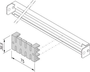 Schroff C-Rail Kabelmonteringsskinne