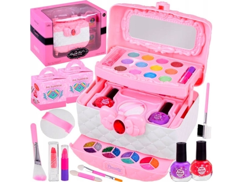Jokomisiada lyserød skønhedstaske sæt til makeup ZA4175