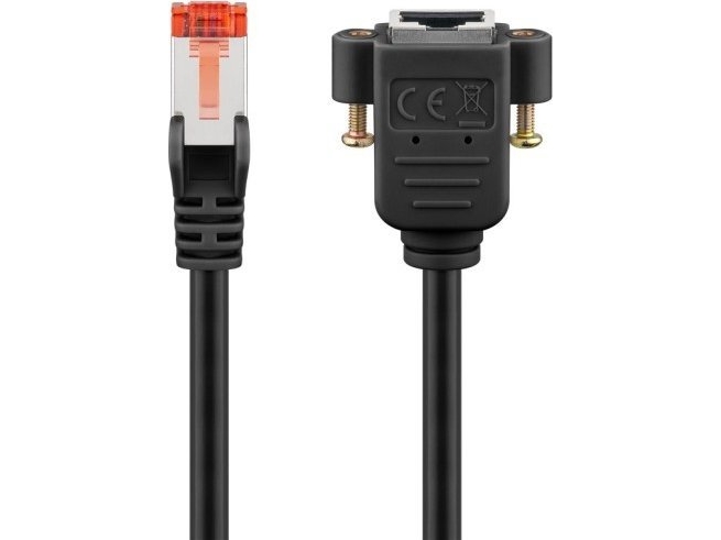 Cat 6 Verlängerungskabel, S/Ftp (Pimf), Schwarz