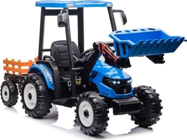 Lean Cars Batteridrevet Traktor Med Henger Hercules Blue 24V