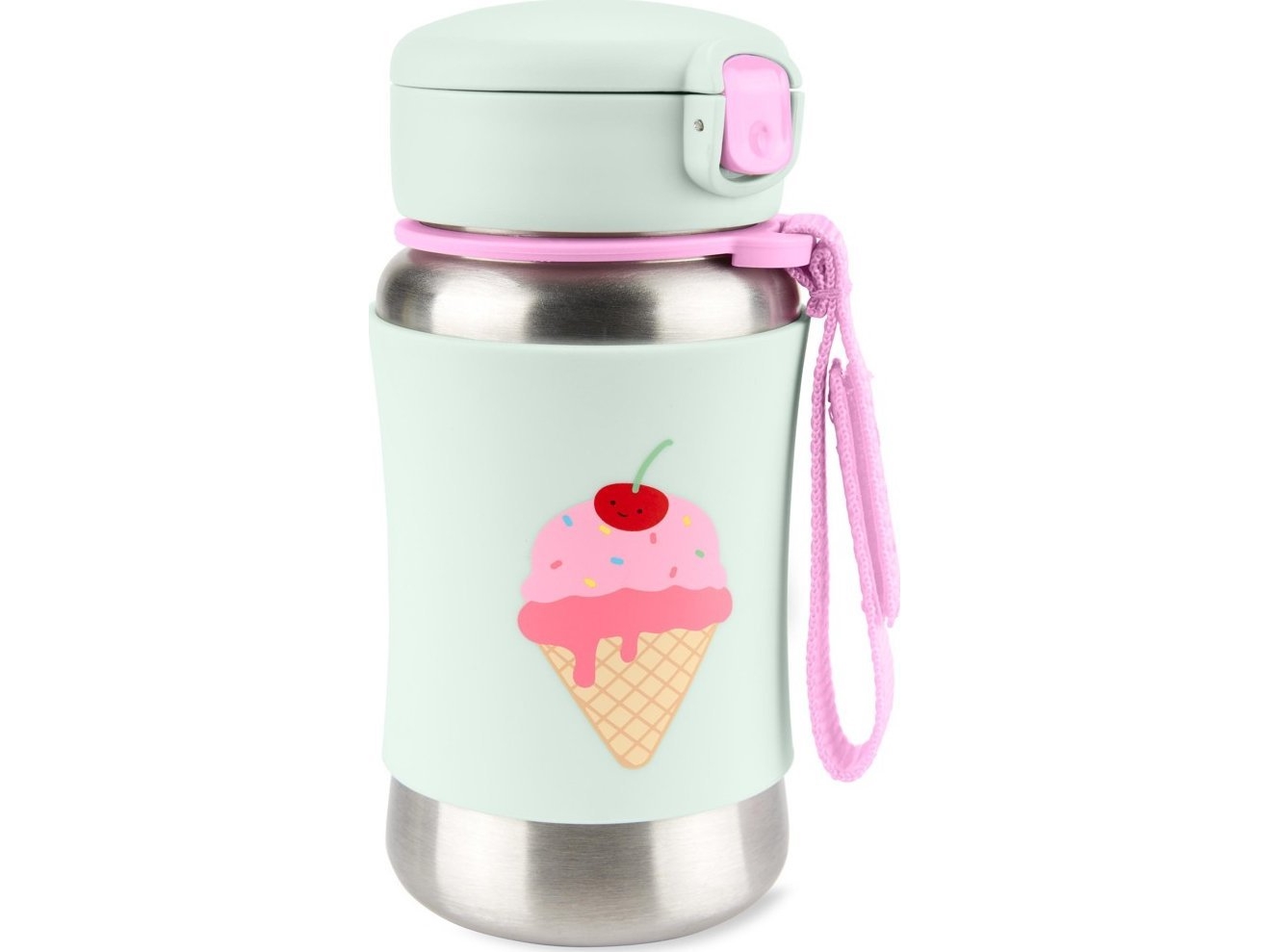 Skip Hop Spark Style Ss Straw Bottle, 12M+, 6,8 X 6,8 X 15.24 Cm, Ice Cream, 9O285610