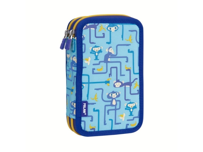 MILAN Täytetty kynälaatikko Double Monkey