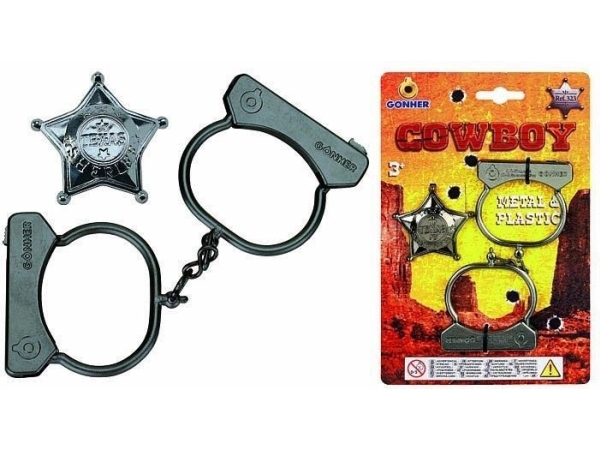 Gonher cowboyhåndjern i metal med badge - 239858