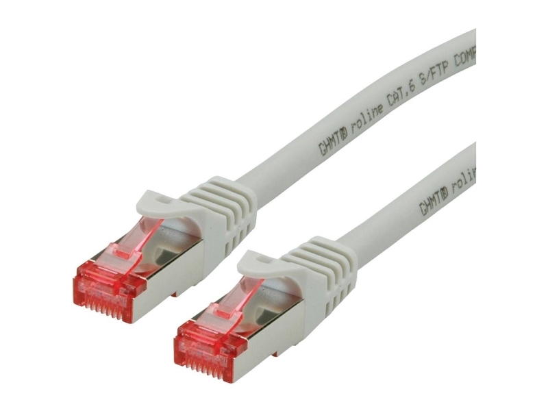 Roline Roline - Patch- Cable - Rj- 45 (M) To Rj- 45 (M) - 20 M - Sftp, Pimf - Cat 6 - Halogen Free, Shaped, Stranded - Gray (21.15.2609)