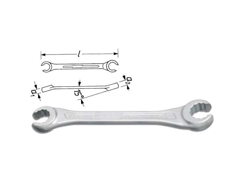 Hazet Dobbelt Gaffelnøgle Din3118 24X27mm Hazet