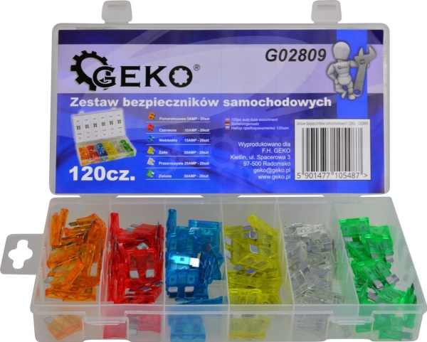 Geko Sæt Bilsikringer 120 Stk. (5/20)