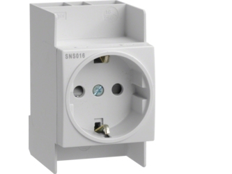 Hager SNS016, Valkoinen, 250 V, 16 A, 44 mm, 66 mm, 75 mm