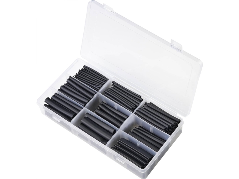 Conrad Tc-9508156, Schrumpfschlauch, Schwarz, Polyethylen, 300 Stück(E), 3:1, 80 - 125 °C