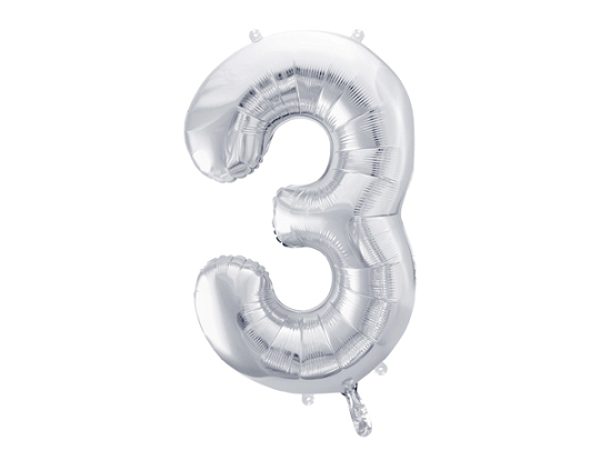 PartyDeco FB1M-3-018, Leksaksballong, Folie, Silver, Monokromatiskt, Universal, Universal | Skola & Hobby - Festdekorera - Ballonger | GameStuff
