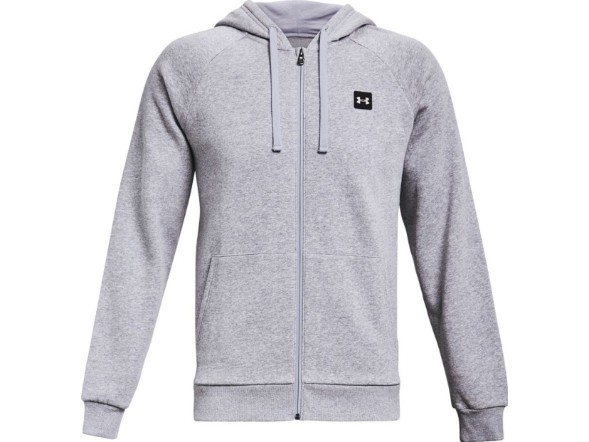 Under Armour Rival Fleece hættetrøje med lynlås til herre - lysegrå