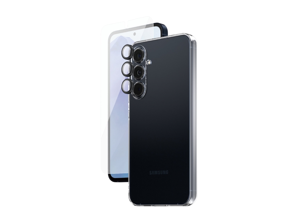 Panzerglass Safe. Von 3-In-1-Schutzpaket Samsung Galaxy A55 5G, Samsung, Samsung - Galaxy A55 5G, Trockenanwendung, Kratzfest, Stoßfest, Transparen