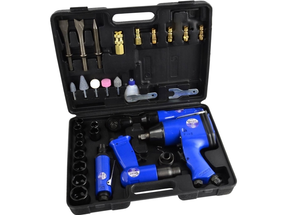 Geko Set Schlüssel & Werkzeuge Pneumatisch 33-Tlg. (2)