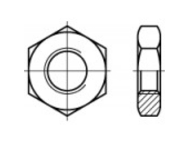 TOOLCRAFT TO-9988710 Sekskantmøtrikker M36 DIN 439 Rustfrit stål A4 10 stk | Verktyg & Verkstad - Skruvar & Muttrar - Mutter | GameStuff