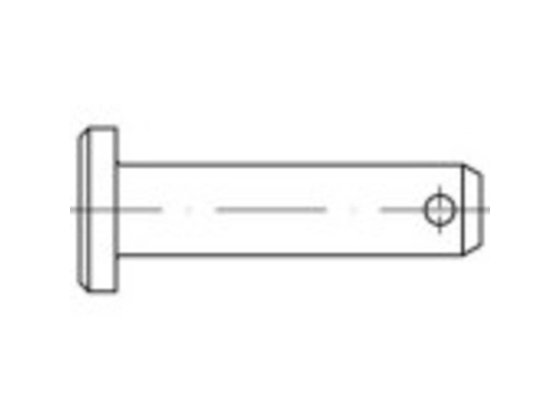 TOOLCRAFT TO-9988644 Bolte (Ø x L) 20 mm x 55 mm Stål Galvaniseret 10 stk | Verktyg &amp; Verkstad - Spik &amp; stift - Cylindriska stift | GameStuff