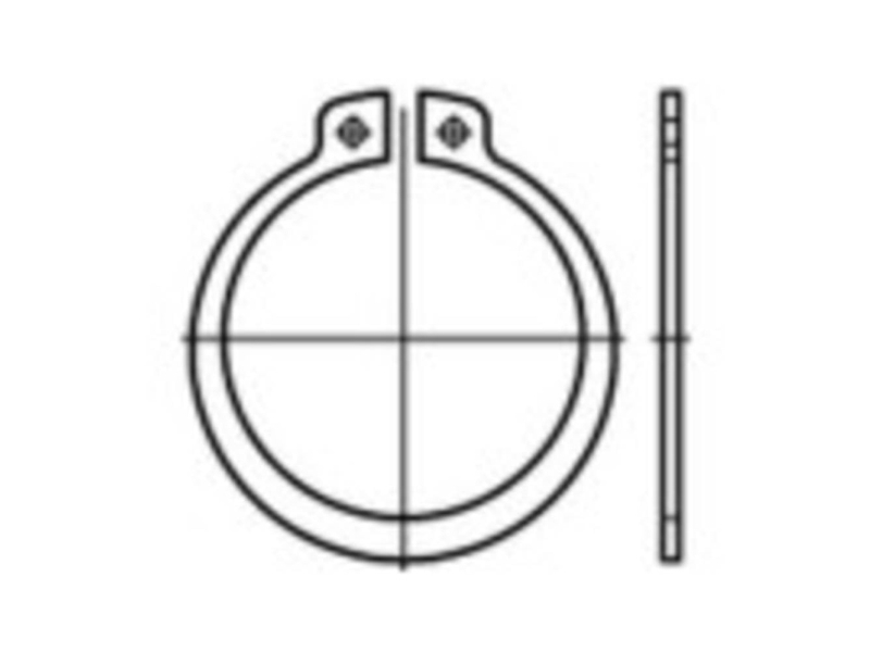 TOOLCRAFT TO-9988746 Sikringsringe Indvendig diameter: 74.5 mm DIN 471 Rustfrit stål 10 stk