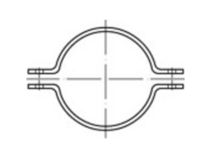 TOOLCRAFT TO-9989838 Rørspændebånd Rørklemme-halvdele 10 stk