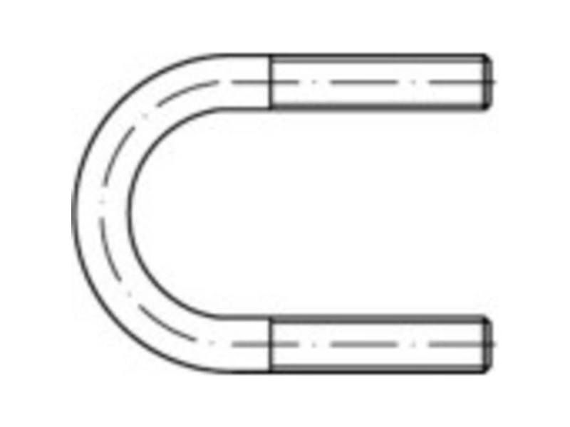 Toolcraft To-9989871 Rundstahlbügel, 10 Stk
