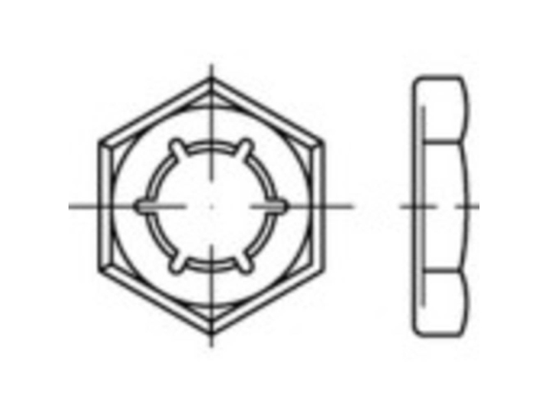 TOOLCRAFT TO-9979275 Låsmuttrar M48 DIN 7967 Fjäderstål Galvaniserat 10 st | Verktyg & Verkstad - Skruvar & Muttrar - Mutter | GameStuff