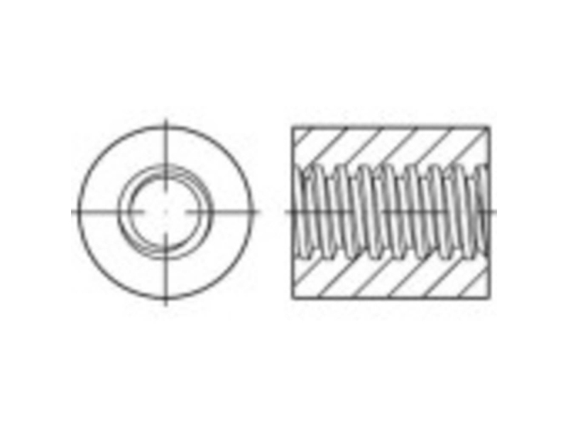 TOOLCRAFT TO-9979560 Runde trapezmøtrikker 30 mm Stål 5 stk | Verktyg & Verkstad - Skruvar & Muttrar - Mutter | GameStuff