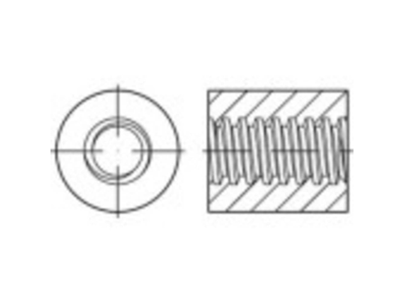 Toolcraft To-9979527 Rund-Trapezmutter 12 Mm Stahl, 25 Stk