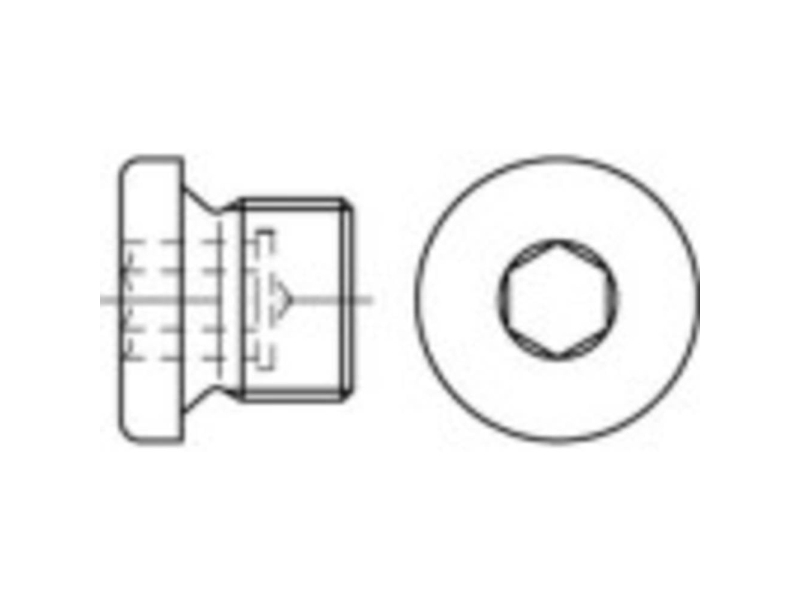 TOOLCRAFT TO-9978465 Låseskruer 2 Zoll Indvendig sekskant DIN 908 Stål Galvaniseret 10 stk | Verktyg & Verkstad - Skruvar & Muttrar - Tommskruv | GameStuff