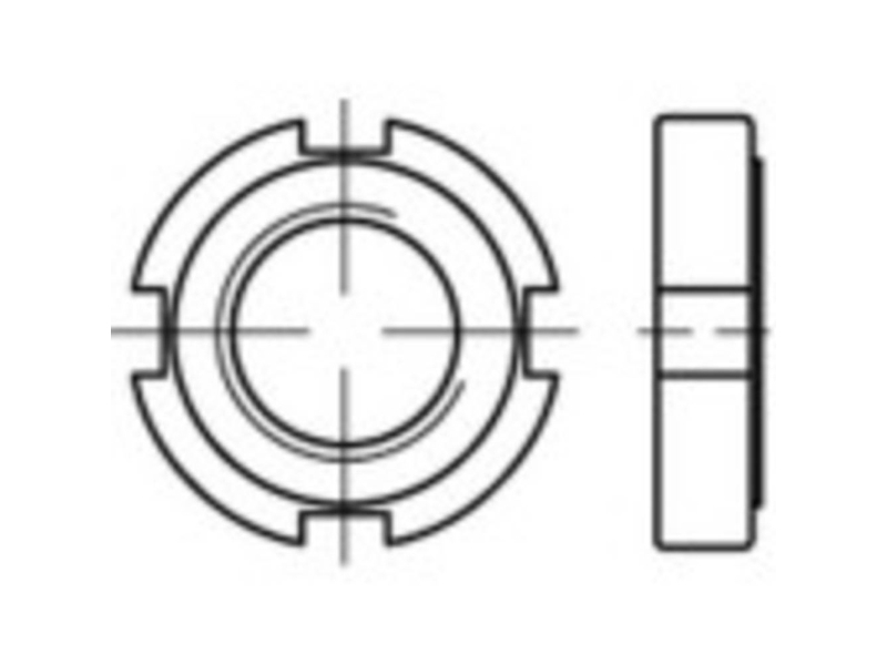 TOOLCRAFT TO-9978933 Låsemøtrikker M42 DIN 1804 Stål 10 stk