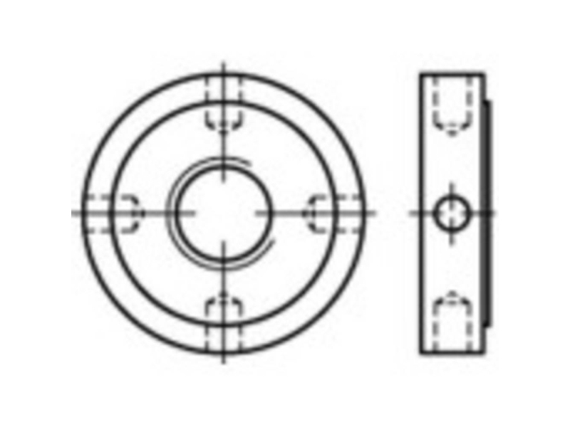 Toolcraft To-9979005 Muttern Mit Kreuzloch M55 Din 1816 Stahl 5 Stk
