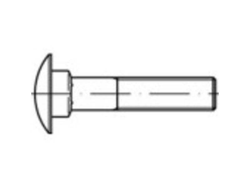 Toolcraft To-9985950 Runde, Flache Schrauben M16 140 Mm Vierkant Din 603 Edelstahl A4 (10 Stk)