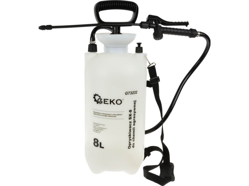 Geko Sprayer SX-8 aggressiivisille kemikaaleille 8 l