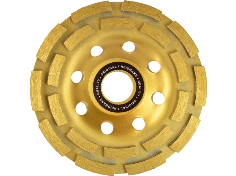 Geko Diamant Skæreskive Segmenteret Dobbelt Til Slibning Beton 125 Mm X 22,23