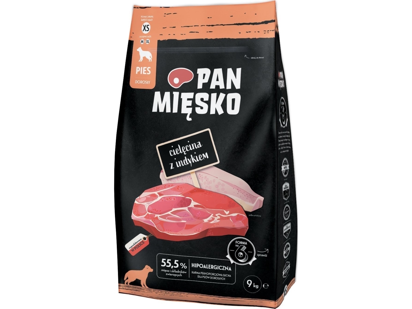 Herr Mięsko Herr Mięsko Trockenfutter Für Hunde - Kalbfleisch Und Putenchips Xl 9Kg